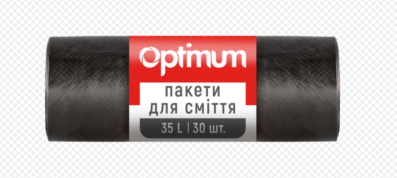 Пакет для смiття п/е 45*54 чорний HD 35л/30 шт OPTIMUM